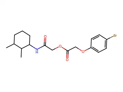 [2-[(2,3-Dimethylcyclohexyl)amino]-2-oxoethyl] 2-(4-bromophenoxy)acetate structure