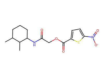 [2-[(2,3-Dimethylcyclohexyl)amino]-2-oxoethyl] 5-nitrothiophene-2-carboxylate structure
