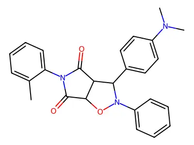 3-(4-(dimethylamino)phenyl)-2-phenyl-5-(o-tolyl)dihydro-2H-pyrrolo[3,4-d]isoxazole-4,6(5H,6aH)-dione structure
