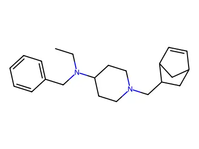 (Benzyl)(1-bicyclo[2.2.1]hept-5-en-2-ylmethylpiperidin-4-yl)(ethyl)amine structure