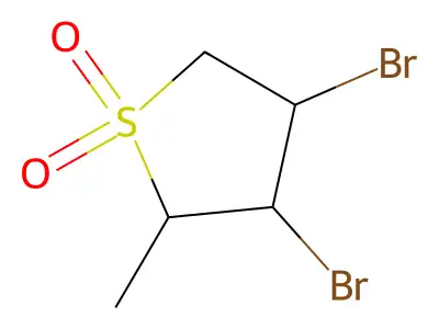 3,4-Dibromo-2-methyltetrahydrothiophene 1,1-dioxide structure