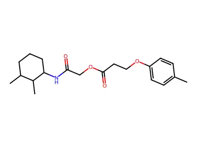 [2-[(2,3-Dimethylcyclohexyl)amino]-2-oxoethyl] 3-(4-methylphenoxy)propanoate structure