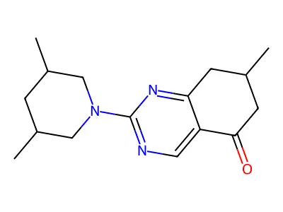 2-(3,5-dimethylpiperidin-1-yl)-7-methyl-7,8-dihydroquinazolin-5(6H)-one structure