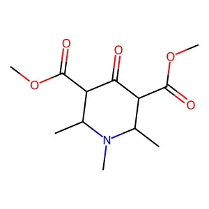 Dimethyl 1,2,6-trimethyl-4-oxopiperidine-3,5-dicarboxylate structure