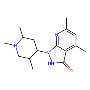 4,6-dimethyl-1-(1,2,5-trimethylpiperidin-4-yl)-1H-pyrazolo[3,4-b]pyridin-3-ol structure
