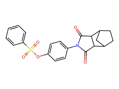4-(3,5-Dioxo-4-azatricyclo[5.2.1.0~2,6~]dec-4-yl)phenyl benzenesulfonate structure