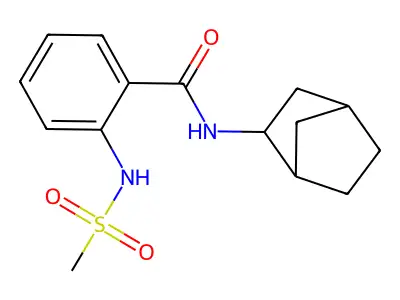 N-(3-bicyclo[2.2.1]heptanyl)-2-(methanesulfonamido)benzamide structure