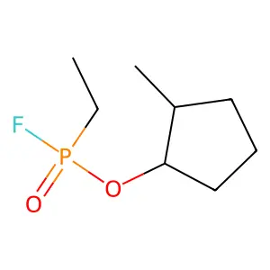 2-Methyl cyclopentyl ethylphosphonofluoridate structure