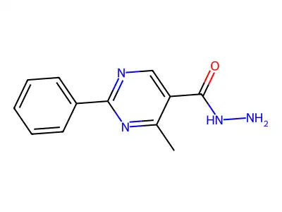 4-Methyl-2-phenylpyrimidine-5-carbohydrazide structure
