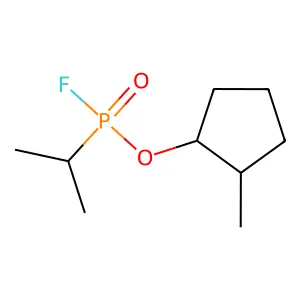 2-Methylcyclopentyl isopropylphosphonofluoridate structure