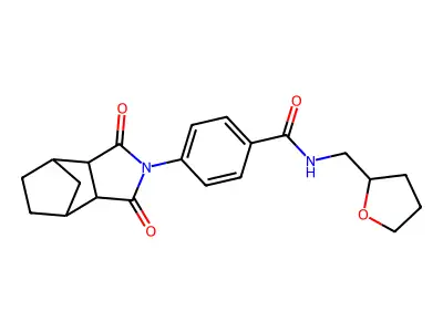 4-(3,5-dioxo-4-azatricyclo[5.2.1.0~2,6~]dec-4-yl)-N-(tetrahydro-2-furanylmethyl)benzamide structure