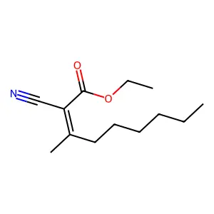 Ethyl 2-cyano-3-methyl-2-nonenoate structure
