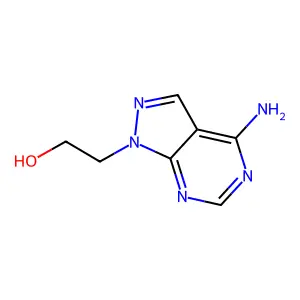 2-{4-amino-1H-pyrazolo[3,4-d]pyrimidin-1-yl}ethan-1-ol structure