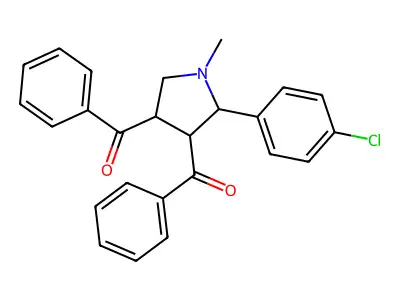 3,4-dibenzoyl-2-(4-chlorophenyl)-1-methylpyrrolidine structure