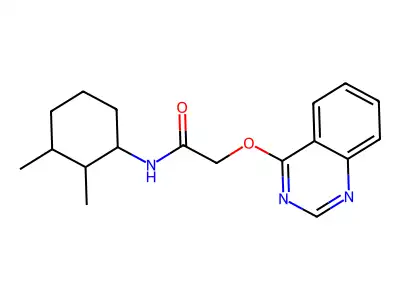 N-(2,3-dimethylcyclohexyl)-2-quinazolin-4-yloxyacetamide structure