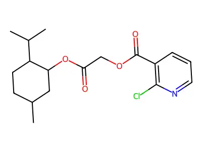 5-Methyl-2-(propan-2-yl)cyclohexyl 2-(2-chloropyridine-3-carbonyloxy)acetate structure