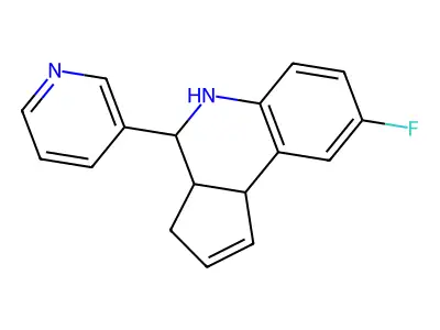 8-Fluoro-4-pyridin-3-yl-3a,4,5,9b-tetrahydro-3H-cyclopenta[c]quinoline structure