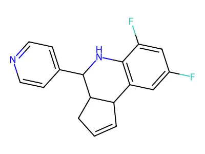 6,8-Difluoro-4-pyridin-4-yl-3a,4,5,9b-tetrahydro-3H-cyclopenta[c]quinoline structure