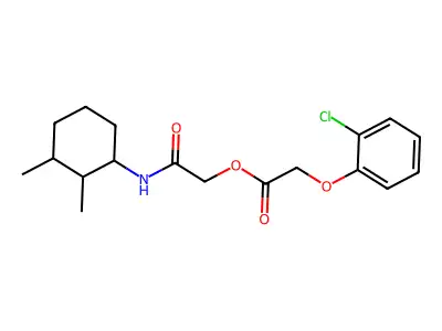 [2-[(2,3-Dimethylcyclohexyl)amino]-2-oxoethyl] 2-(2-chlorophenoxy)acetate structure