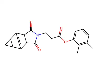 2,3-dimethylphenyl 3-(1,3-dioxooctahydro-4,6-ethenocyclopropa[f]isoindol-2(1H)-yl)propanoate structure