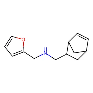 Bicyclo[2.2.1]hept-5-en-2-ylmethyl-furan-2-ylmethyl-amine structure