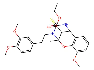 ethyl 3-[2-(3,4-dimethoxyphenyl)ethyl]-10-methoxy-2-methyl-4-thioxo-3,4,5,6-tetrahydro-2H-2,6-methano-1,3,5-benzoxadiazocine-11-carboxylate structure