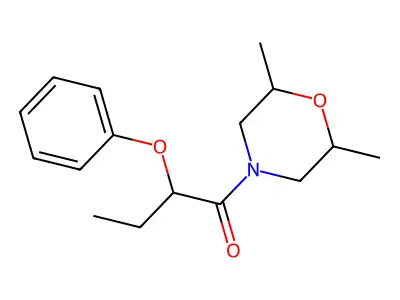 1-(2,6-Dimethylmorpholin-4-yl)-2-phenoxybutan-1-one structure
