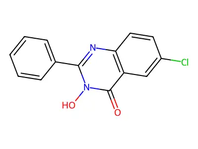 6-chloro-3-hydroxy-2-phenyl-4(3H)-quinazolinone structure