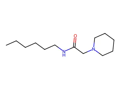 1-Piperidineacetamide, N-hexyl- structure