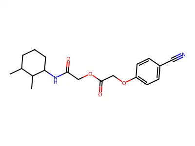 [2-[(2,3-Dimethylcyclohexyl)amino]-2-oxoethyl] 2-(4-cyanophenoxy)acetate structure