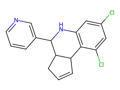 7,9-Dichloro-4-pyridin-3-yl-3a,4,5,9b-tetrahydro-3H-cyclopenta[c]quinoline structure