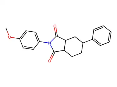 2-(4-Methoxyphenyl)-5-phenyl-3a,4,5,6,7,7a-hexahydroisoindole-1,3-dione structure