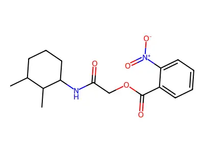 [2-[(2,3-Dimethylcyclohexyl)amino]-2-oxoethyl] 2-nitrobenzoate structure