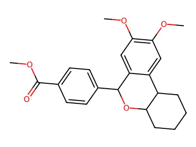 methyl 4-(8,9-dimethoxy-2,3,4,4a,6,10b-hexahydro-1H-benzo[c]chromen-6-yl)benzoate structure