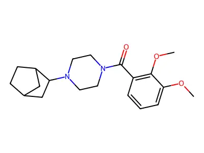 1-Bicyclo[2.2.1]hept-2-yl-4-(2,3-dimethoxybenzoyl)piperazine structure