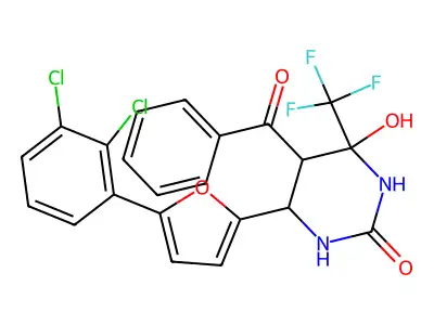 C22H15Cl2F3N2O4 structure