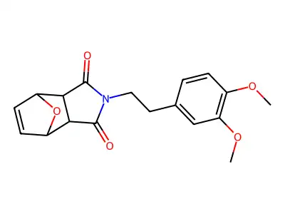 2-(3,4-dimethoxyphenethyl)-3a,4,7,7a-tetrahydro-1H-4,7-epoxyisoindole-1,3(2H)-dione structure