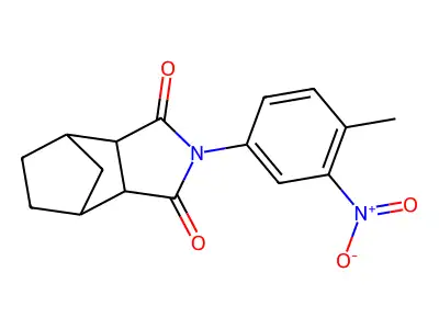 2-(4-methyl-3-nitrophenyl)hexahydro-1H-4,7-methanoisoindole-1,3(2H)-dione structure