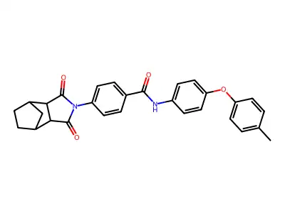 4-(1,3-dioxooctahydro-2H-4,7-methanoisoindol-2-yl)-N-[4-(4-methylphenoxy)phenyl]benzamide structure