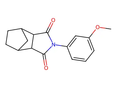 2-(3-methoxyphenyl)hexahydro-1H-4,7-methanoisoindole-1,3(2H)-dione structure
