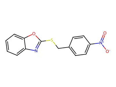 2-(4-Nitro-benzylsulfanyl)-benzooxazole structure