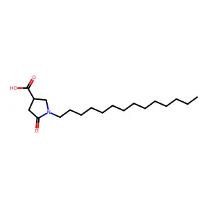 1-Tetradecyl-5-oxopyrrolidine-3-carboxylic acid structure