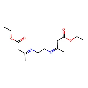 Ethyl 3-[2-[(4-ethoxy-4-oxobutan-2-ylidene)amino]ethylimino]butanoate structure