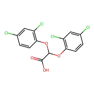 Bis(2,4-dichlorophenoxy)acetic acid structure