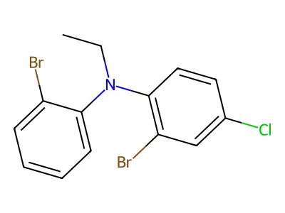 4-Chloro-2,2'-dibromo-N-ethyldiphenylamine structure