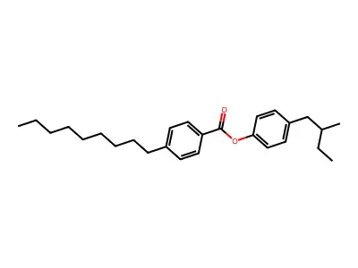 Benzoic acid, 4-nonyl-, 4-(2-methylbutyl)phenyl ester structure