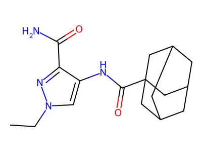 4-(Adamantane-1-carbonylamino)-1-ethylpyrazole-3-carboxamide structure