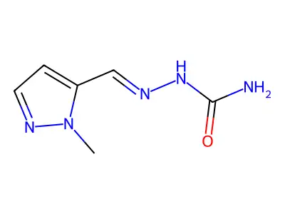 2-[(1-Methyl-1H-pyrazol-5-yl)methylene]hydrazinecarboxamide structure