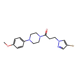 3-(4-Bromopyrazol-1-yl)-1-[4-(4-methoxyphenyl)piperazin-1-yl]propan-1-one structure