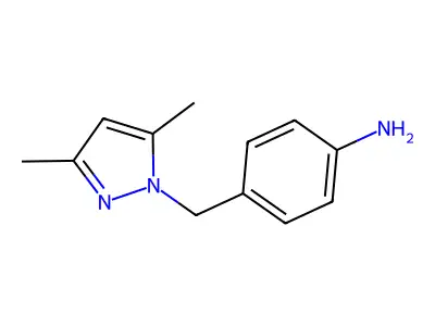 4-[(3,5-dimethyl-1H-pyrazol-1-yl)methyl]aniline structure